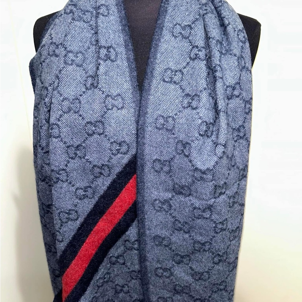 Gucci Blue & Red Scarf- BRAND NEW‎